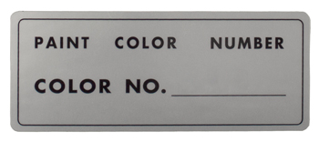 NEW! Reproduction* Decal: Paint Code, Blank, 77-78 280Z