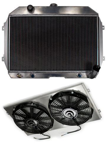 3-Row Aluminum Radiator & Dual Fan Package, 70-8/74 240Z-260Z 3-Row Aluminum Radiator & Dual Fan Package, 70-8/74 240Z-260Z