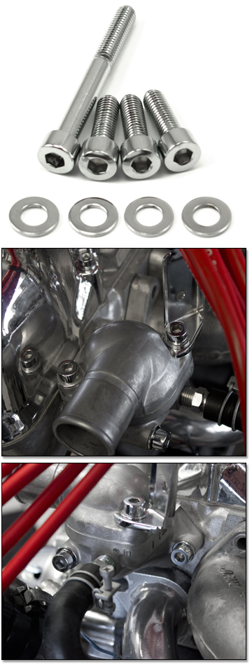 Chromed Thermostat Housing Bolt Set, 70-78 240Z-260Z-280Z