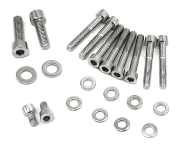 Chromed Valve Cover/Thermostat Top Hardware Kit, 70-78 240Z-260Z-280Z