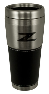 Clearance! Stainless & Leather 350Z "Z" Logo Travel Coffee Mug